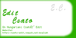 edit csato business card